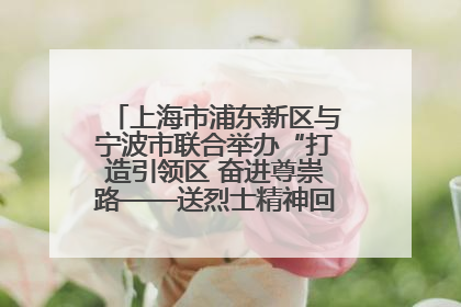 上海市浦东新区与宁波市联合举办“打造引领区 奋进尊崇路——送烈士精神回家乡”主题活动