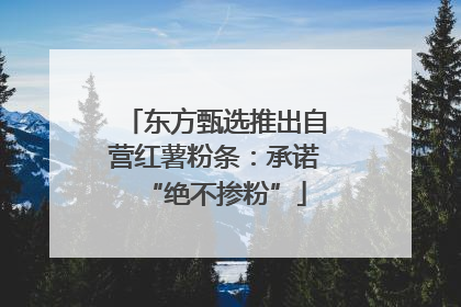 东方甄选推出自营红薯粉条：承诺“绝不掺粉”