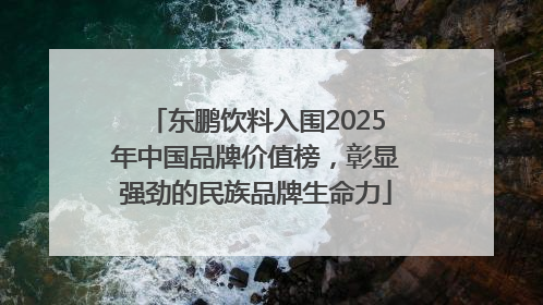 东鹏饮料入围2025年中国品牌价值榜，彰显强劲的民族品牌生命力