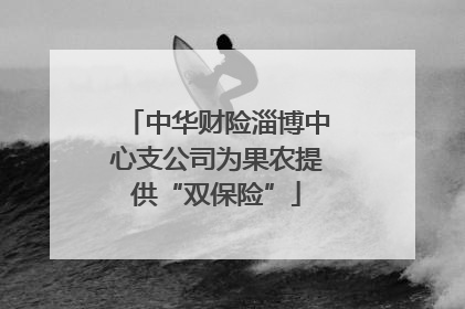 中华财险淄博中心支公司为果农提供“双保险”