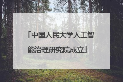 中国人民大学人工智能治理研究院成立