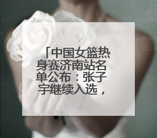 中国女篮热身赛济南站名单公布：张子宇继续入选，杨力维将出战