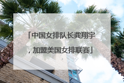 中国女排队长龚翔宇，加盟美国女排联赛
