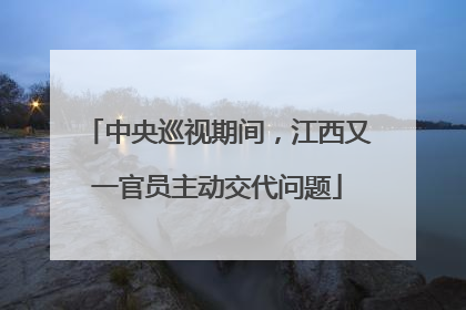 中央巡视期间，江西又一官员主动交代问题