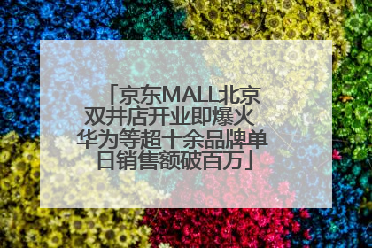 京东MALL北京双井店开业即爆火 华为等超十余品牌单日销售额破百万