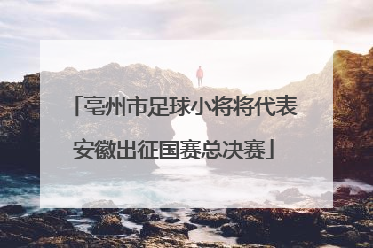 亳州市足球小将将代表安徽出征国赛总决赛
