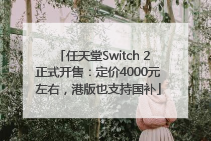 任天堂Switch 2正式开售：定价4000元左右，港版也支持国补