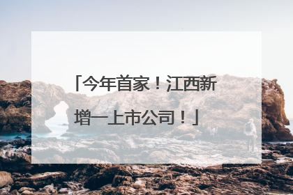 今年首家！江西新增一上市公司！