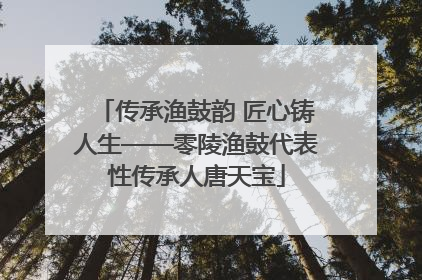 传承渔鼓韵 匠心铸人生——零陵渔鼓代表性传承人唐天宝