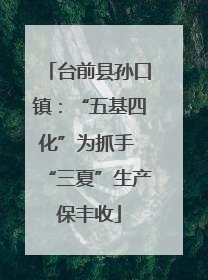 台前县孙口镇：“五基四化”为抓手 “三夏”生产保丰收