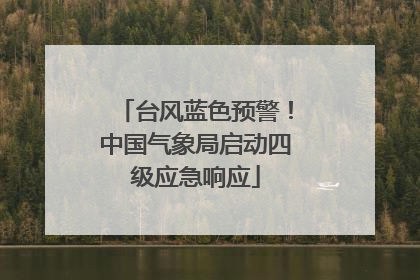 台风蓝色预警！中国气象局启动四级应急响应