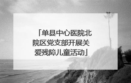 单县中心医院北院区党支部开展关爱残障儿童活动