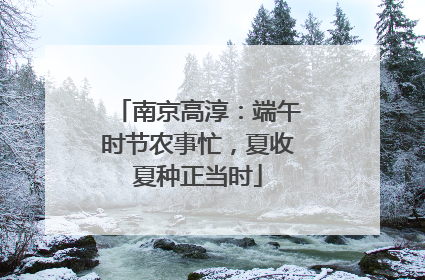 南京高淳：端午时节农事忙，夏收夏种正当时
