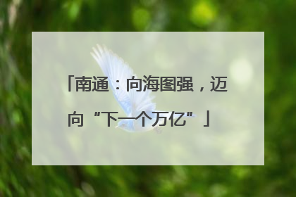 南通：向海图强，迈向“下一个万亿”