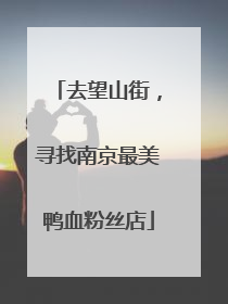 去望山街，寻找南京最美鸭血粉丝店
