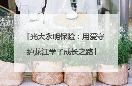 光大永明保险：用爱守护龙江学子成长之路