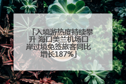 入境游热度持续攀升 海口美兰机场口岸过境免签旅客同比增长187%
