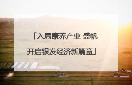 入局康养产业 盛帆开启银发经济新篇章