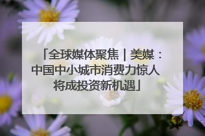 全球媒体聚焦｜美媒：中国中小城市消费力惊人 将成投资新机遇