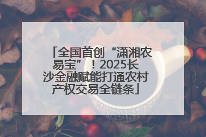 全国首创“潇湘农易宝”！2025长沙金融赋能打通农村产权交易全链条