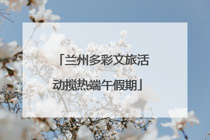 兰州多彩文旅活动搅热端午假期