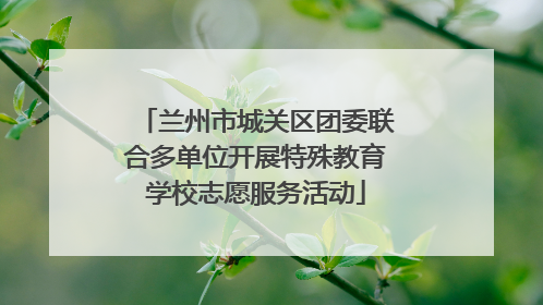 兰州市城关区团委联合多单位开展特殊教育学校志愿服务活动