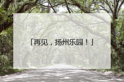 再见，扬州乐园！
