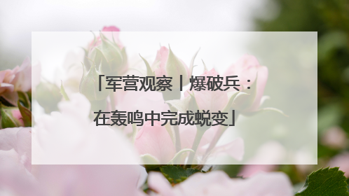 军营观察丨爆破兵：在轰鸣中完成蜕变