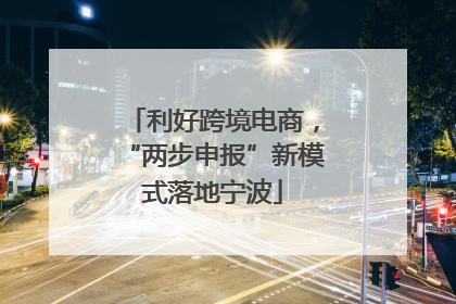 利好跨境电商，“两步申报”新模式落地宁波