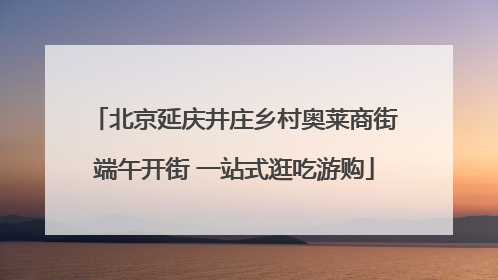 北京延庆井庄乡村奥莱商街端午开街 一站式逛吃游购