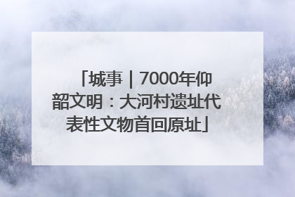 城事｜7000年仰韶文明：大河村遗址代表性文物首回原址