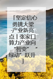 坚定信心 勇挑大梁·产业新亮点丨张家口算力产业向“智变”“绿动”跃升