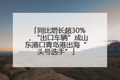 同比增长超30%，“出口车辆”成山东港口青岛港出海“头号选手”