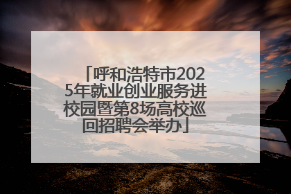 呼和浩特市2025年就业创业服务进校园暨第8场高校巡回招聘会举办