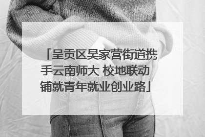 呈贡区吴家营街道携手云南师大 校地联动铺就青年就业创业路