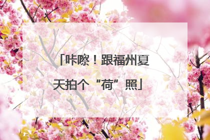 咔嚓！跟福州夏天拍个“荷”照