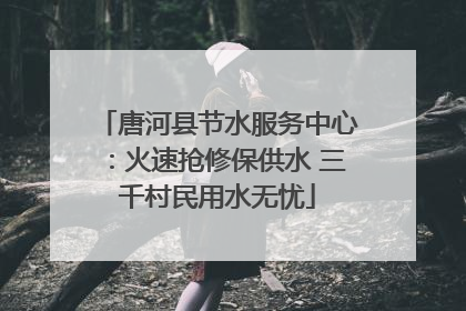 唐河县节水服务中心：火速抢修保供水 三千村民用水无忧