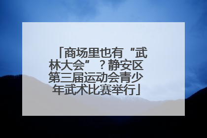 商场里也有“武林大会”？静安区第三届运动会青少年武术比赛举行