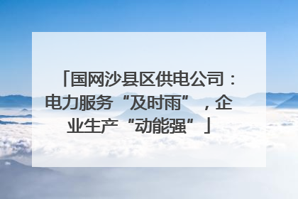 国网沙县区供电公司：电力服务“及时雨”，企业生产“动能强”