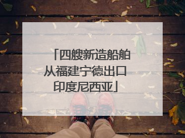 四艘新造船舶从福建宁德出口印度尼西亚