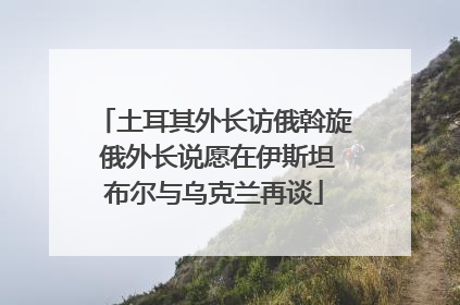 土耳其外长访俄斡旋 俄外长说愿在伊斯坦布尔与乌克兰再谈