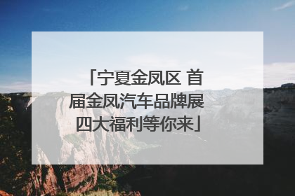 宁夏金凤区 首届金凤汽车品牌展四大福利等你来