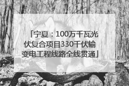 宁夏：100万千瓦光伏复合项目330千伏输变电工程线路全线贯通
