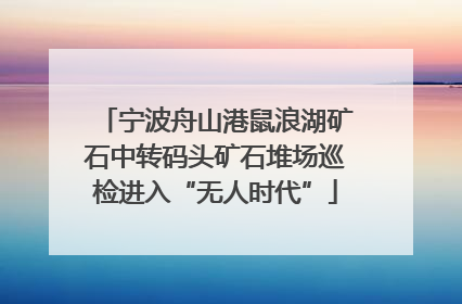 宁波舟山港鼠浪湖矿石中转码头矿石堆场巡检进入“无人时代”