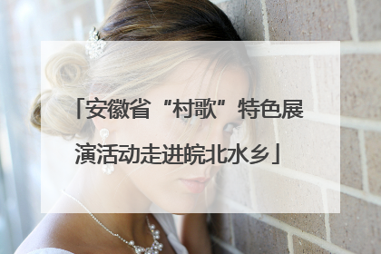 安徽省“村歌”特色展演活动走进皖北水乡