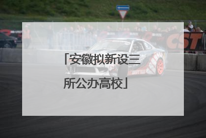 安徽拟新设三所公办高校