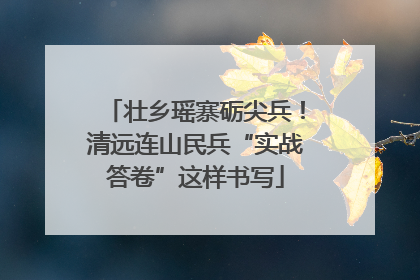 壮乡瑶寨砺尖兵！清远连山民兵“实战答卷”这样书写