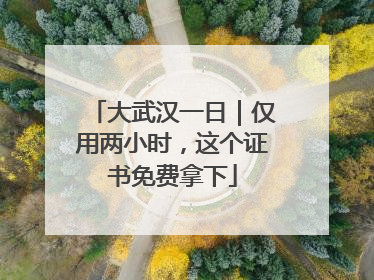大武汉一日｜仅用两小时，这个证书免费拿下