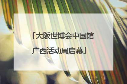 大阪世博会中国馆广西活动周启幕