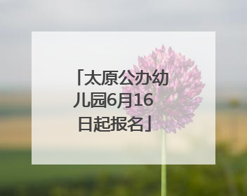 太原公办幼儿园6月16日起报名